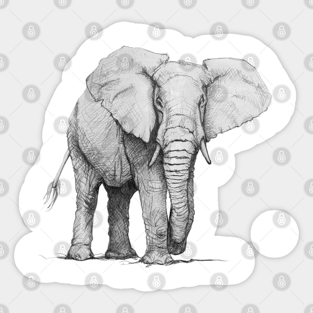 Gray Elephant Sticker by StarsDesigns